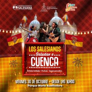 Afiche del Viernes Cultural Salesiano – Los Salesianos saludan a Cuenca